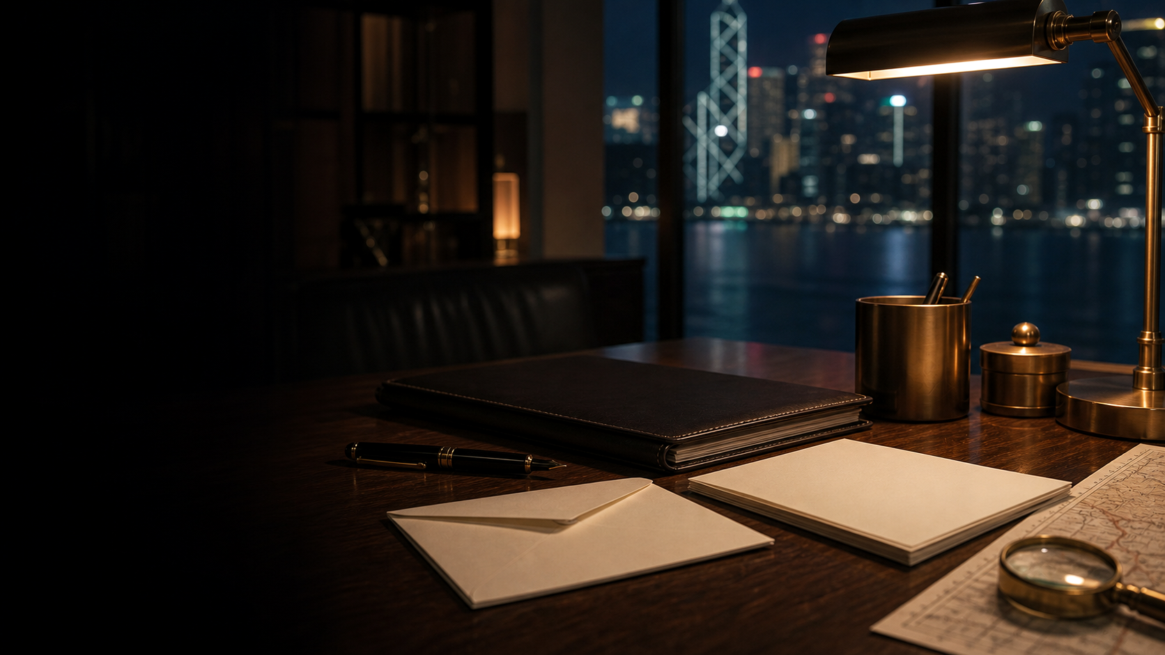 Private search materials on a Hong Kong advisory desk